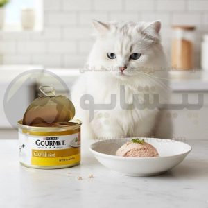کنسرو غذای گربه برند گورمت Gourmet مدل پته طعم مرغ